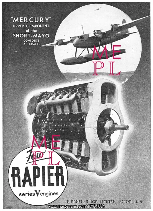 : Napier Rapier Aero Engines - Short-Mayo Upper Component : Napier Rapier Aero Engines - Short-Mayo Upper Component