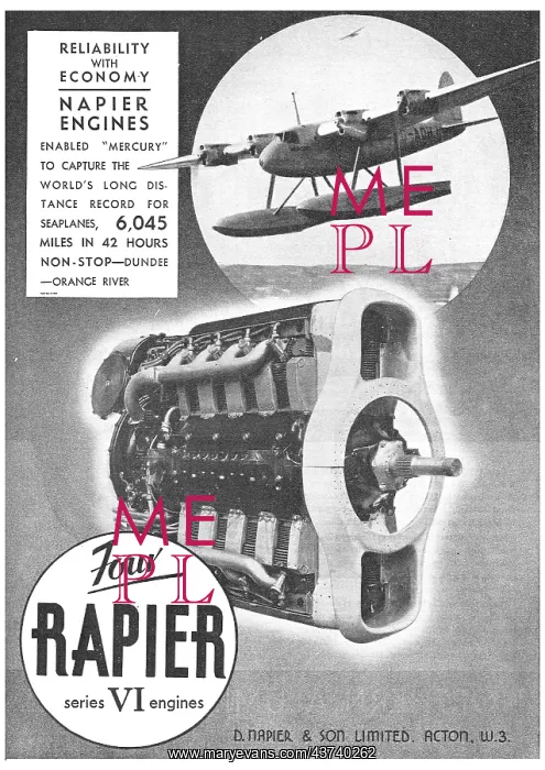 : Napier Rapier Series VI Aero Engines : Napier Rapier Series VI Aero Engines