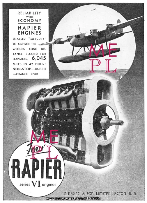 : Napier Rapier VI Aero Engine : Napier Rapier VI Aero Engine