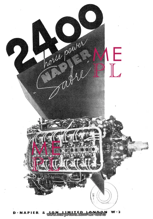 : Napier Sabre 2400 HP Aero Engine : Napier Sabre 2400 HP Aero Engine