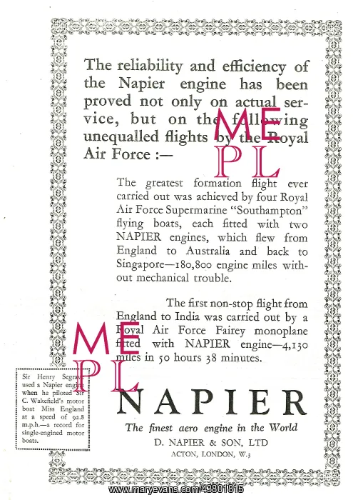 : Napier Southampton Flying Boat : Napier Southampton Flying Boat