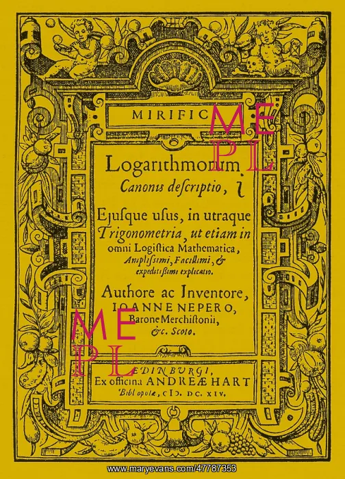 : Napier's treatise on logarithms : Napier's treatise on logarithms