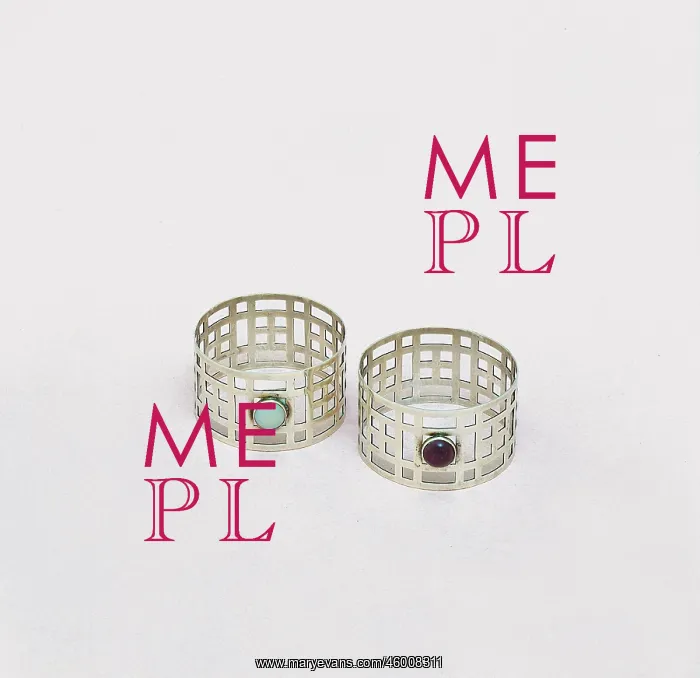 : Two napkin rings from Josef Hoffmann : Two napkin rings from Josef Hoffmann