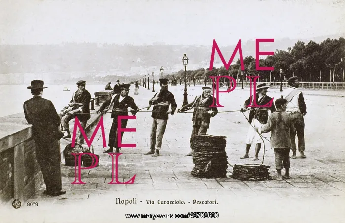 : Naples, Italy - Fishermen pulling in their catch : Naples, Italy - Fishermen pulling in their catch