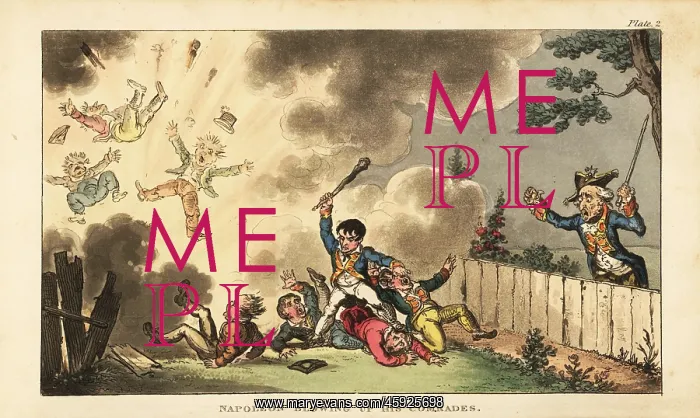 : Napoleon blowing up his comrades : Napoleon blowing up his comrades