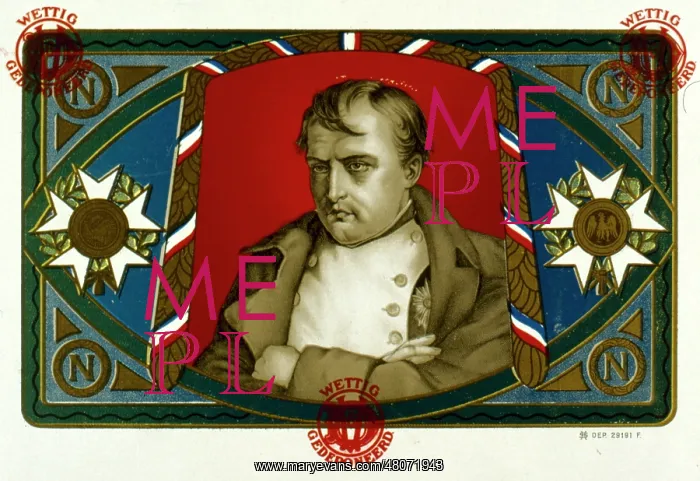 : Napoleon Bonaparte on a cigar box label : Napoleon Bonaparte on a cigar box label