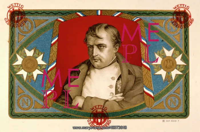 : Napoleon Bonaparte on a cigar box label : Napoleon Bonaparte on a cigar box label