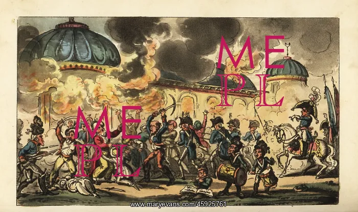 : Napoleon Bonaparte directing the burning of : Napoleon Bonaparte directing the burning of
