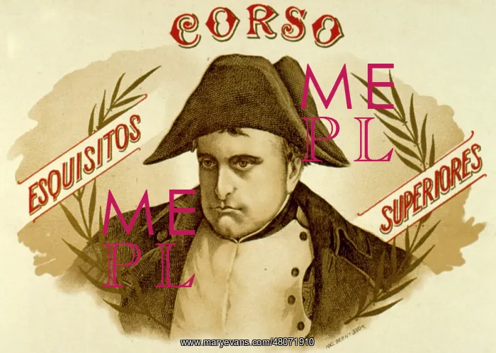 : Napoleon Bonaparte on a drinks label : Napoleon Bonaparte on a drinks label