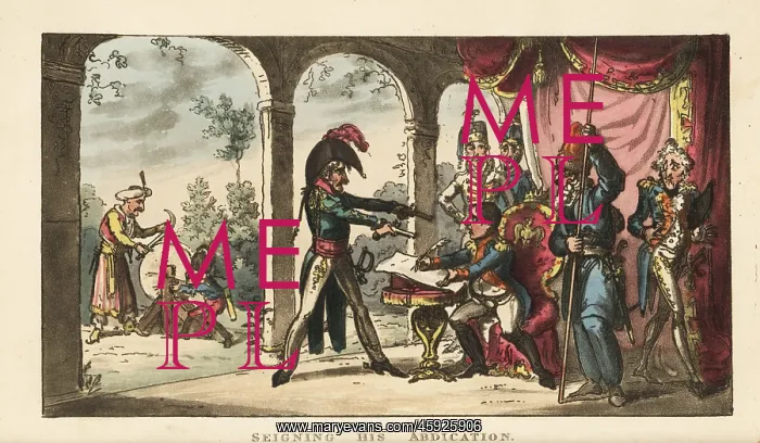 : Napoleon Bonaparte forced to abdicate : Napoleon Bonaparte forced to abdicate