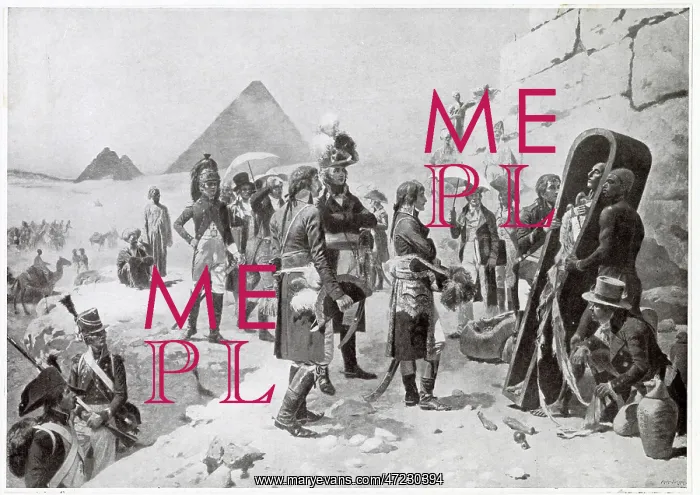  : Napoleon contemplates an Egyptian mummy