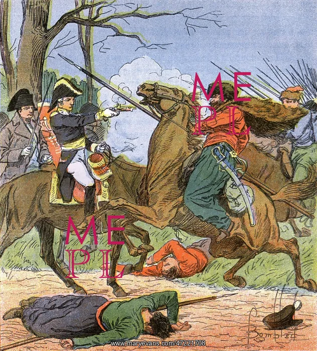 : Napoleon and Cossacks at Battle of Brienne : Napoleon and Cossacks at Battle of Brienne