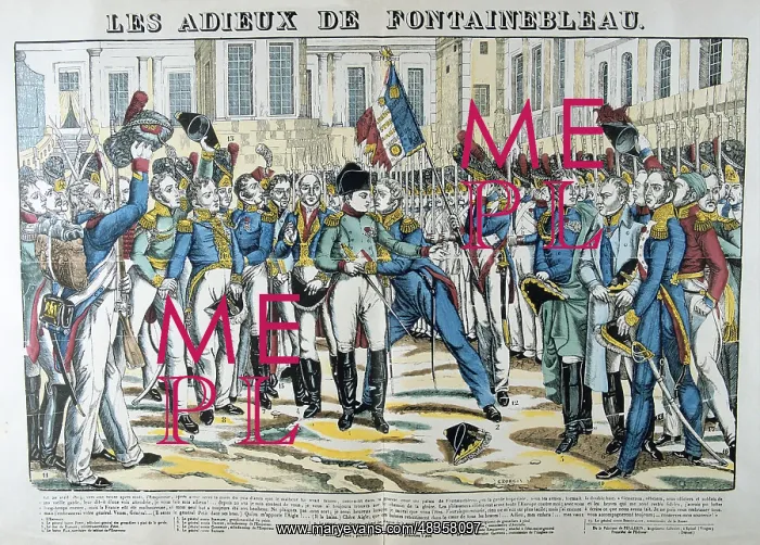 : Napoleon I taking his leave at Fontainbleau of : Napoleon I taking his leave at Fontainbleau of