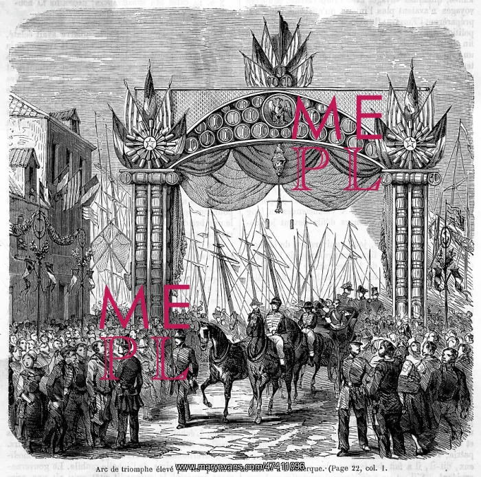 : Napoleon III visit to Dunkerque, c.1855 : Napoleon III visit to Dunkerque, c.1855