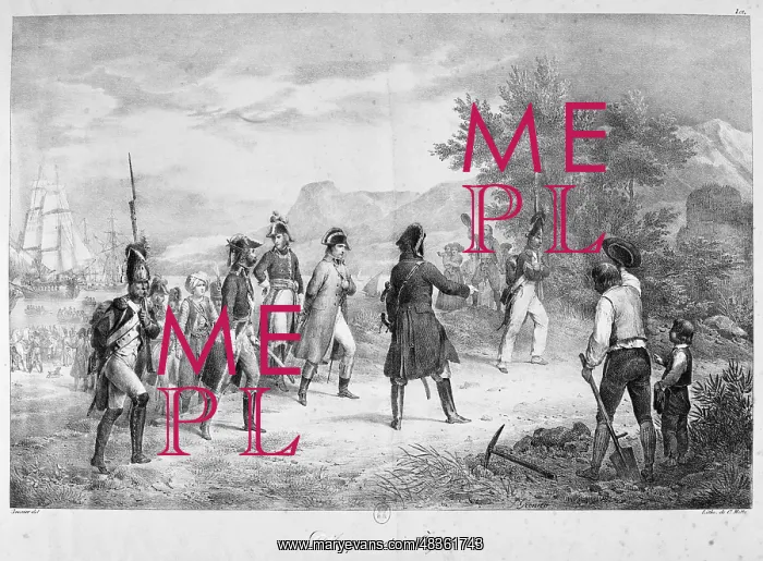 : Napoleon leaving Elba after his exile, 1815 : Napoleon leaving Elba after his exile, 1815