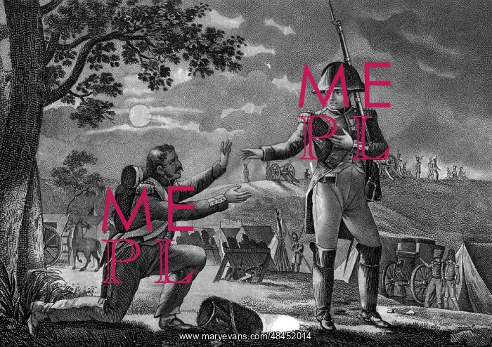  : Napoleon showing generosity to a soldier