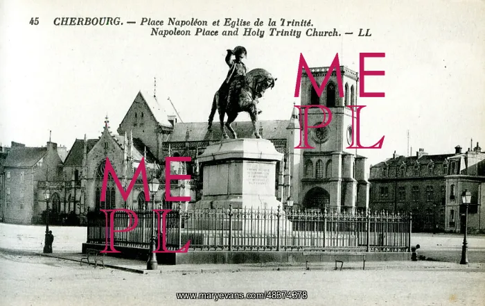  : Napoleon Square and Holy Trinity Church, Cherbourg, France