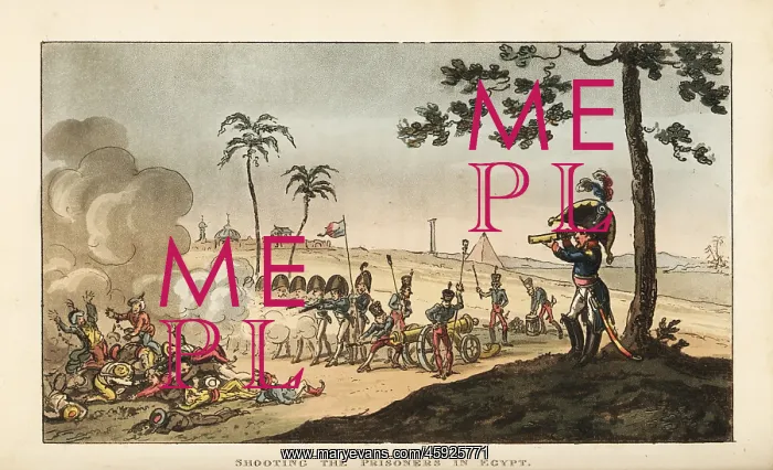 : Napoleon watching the execution of 4, 000 Egyptian : Napoleon watching the execution of 4, 000 Egyptian