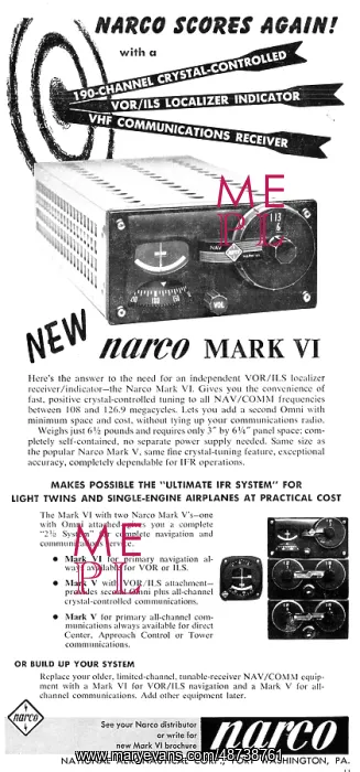 : Narco Avionics - Narco Mk VI Nav / Comm : Narco Avionics - Narco Mk VI Nav / Comm