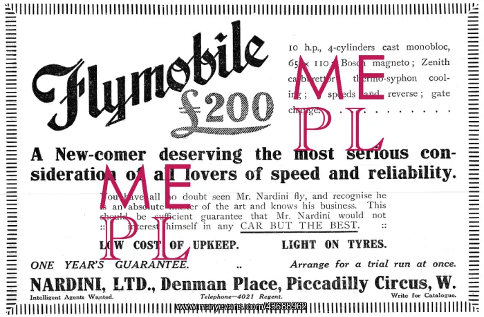 : Nardini Flymobile Motor Car 1913 : Nardini Flymobile Motor Car 1913