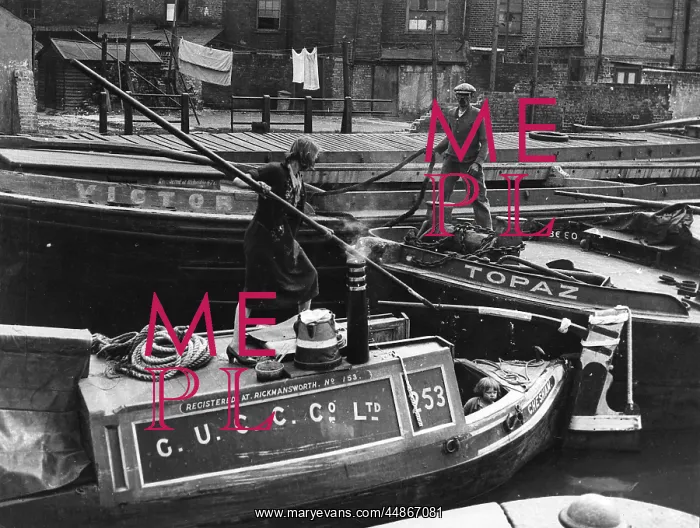 : NARROW BOATS IN THE DOCK : NARROW BOATS IN THE DOCK