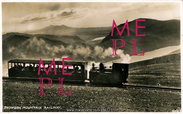 : Narrow Gauge Mountain Railway Train, Snowdon, Llanberis, Wal : Narrow Gauge Mountain Railway Train, Snowdon, Llanberis, Wal