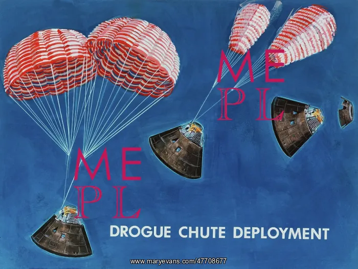 : NASA, Apollo Spacecraft Drogue Chute Deployment, 1966 : NASA, Apollo Spacecraft Drogue Chute Deployment, 1966