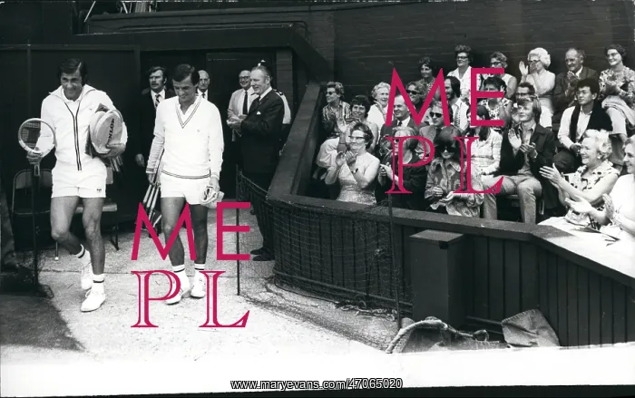 : Nastase and Plotz before tennis match at Wimbledon : Nastase and Plotz before tennis match at Wimbledon