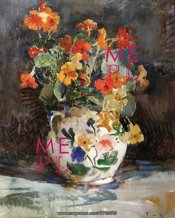 : Nasturtiums in a Vase : Nasturtiums in a Vase