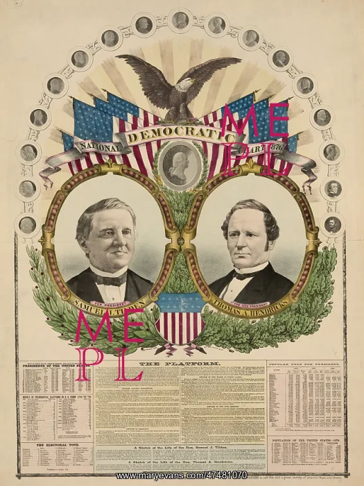 : National Democratic chart, 1876--For president, Samuel J. Ti : National Democratic chart, 1876--For president, Samuel J. Ti