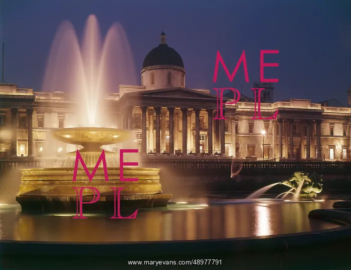 : National Gallery by Night, London : National Gallery by Night, London