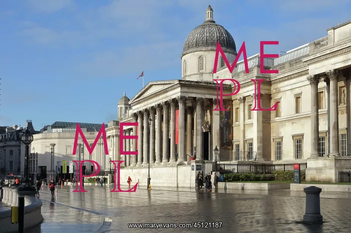 : National Gallery, Trafalgar Square, London, England : National Gallery, Trafalgar Square, London, England