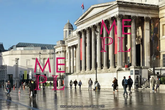 : National Gallery, Trafalgar Square, London, England : National Gallery, Trafalgar Square, London, England