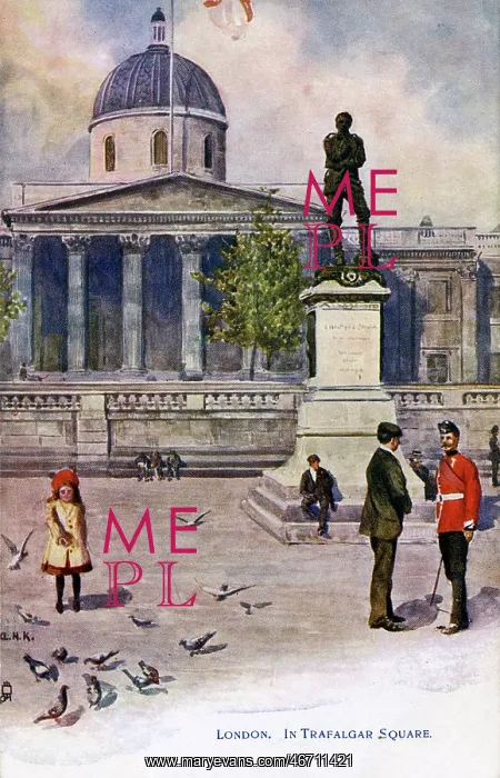 : National Gallery, Trafalgar Square, London, Statue of Gordon : National Gallery, Trafalgar Square, London, Statue of Gordon