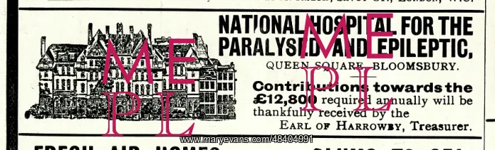 : National Hospital for the Paralysed and Epileptic : National Hospital for the Paralysed and Epileptic