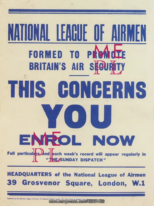 : National League of Airmen Poster : National League of Airmen Poster