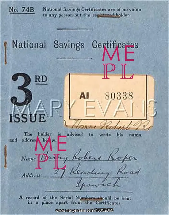  : NATIONAL SAVINGS CERT