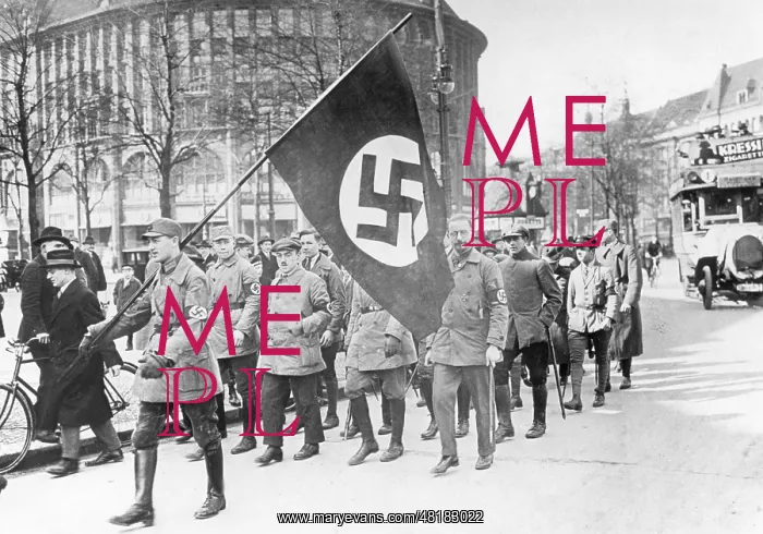 : National Socialists march in Berlin, 1925 : National Socialists march in Berlin, 1925