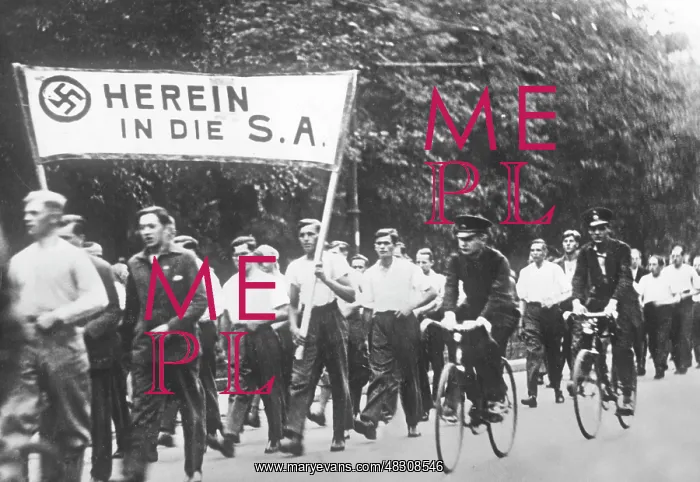 : National Socialists protest against the uniform prohibition : National Socialists protest against the uniform prohibition