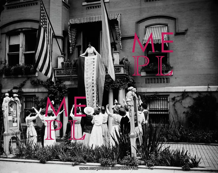 : In front of National Woman's Party headquarters : In front of National Woman's Party headquarters