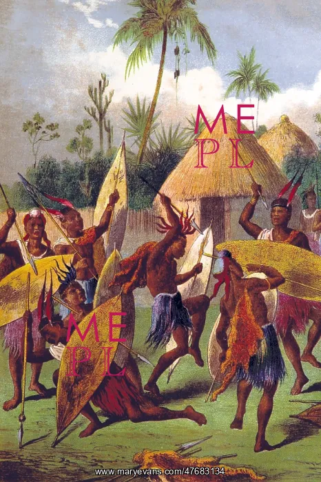 : Native African War Dance, 1890 : Native African War Dance, 1890