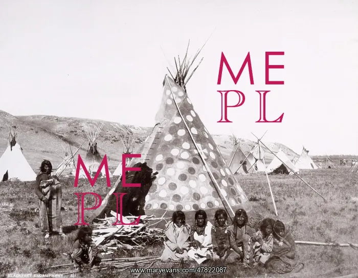 : Native American Blackfoot encampment, Canada : Native American Blackfoot encampment, Canada