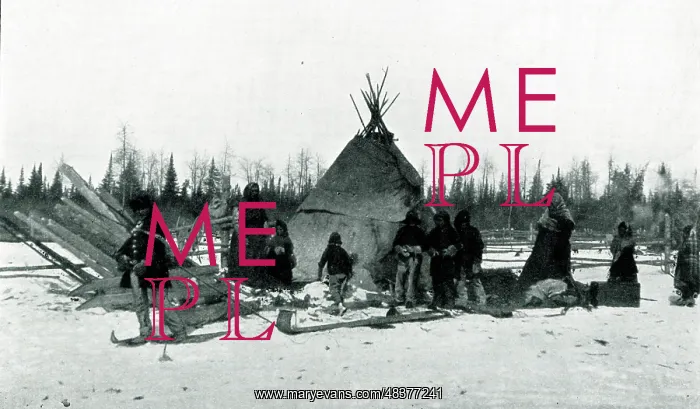  : Native American camp in winter
