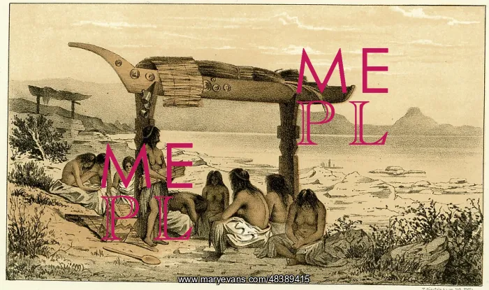  : Native American canoe burial