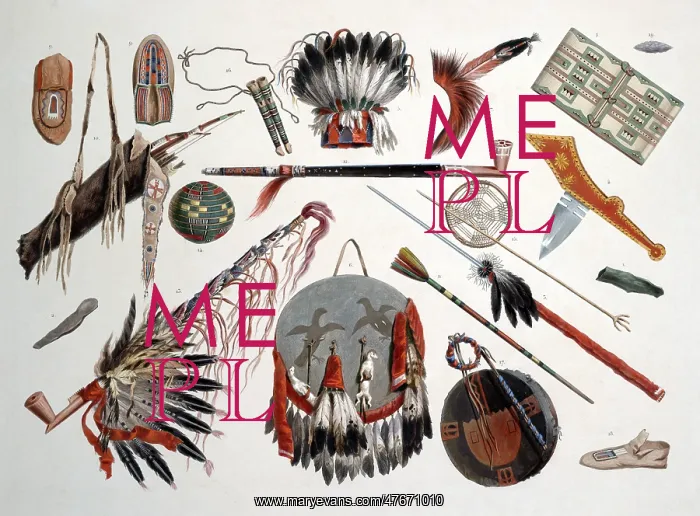 : Native American Clothing and Weapons, 1830s : Native American Clothing and Weapons, 1830s