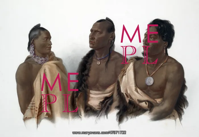 : Native American Indian Warriors, 1830s : Native American Indian Warriors, 1830s