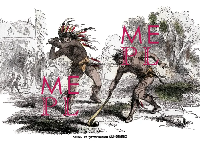  : Native American Indians Playing Lacrosse