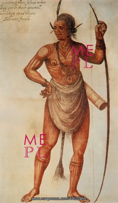 : Native American Man, c. 1590 : Native American Man, c. 1590