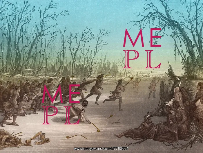 : Native American Sioux Indians Playing Ball Game : Native American Sioux Indians Playing Ball Game