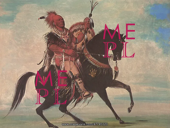 : Native American Warrior on Horse, by George Catlin : Native American Warrior on Horse, by George Catlin